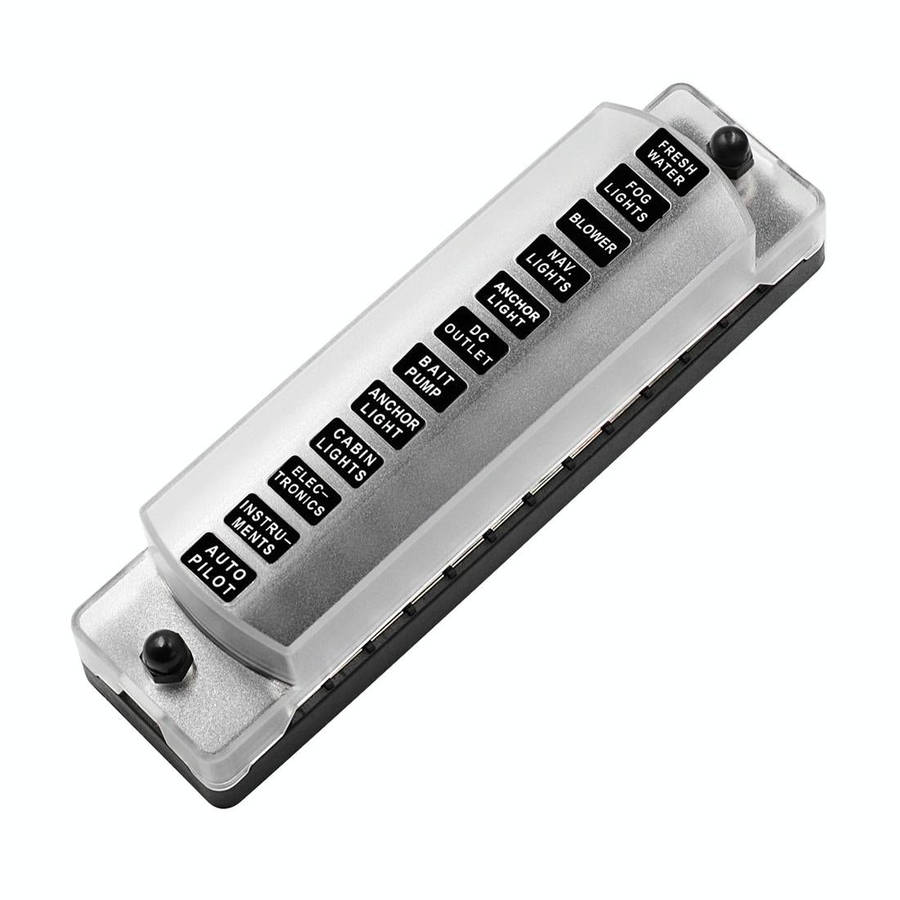 CS-978A2 FB1902 1 In 12 Out Independent Positive Negative Fuse Box without Fuse Piece for Auto Ca...