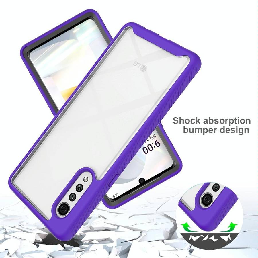 For LG Velvet Starry Sky Solid Color Series Shockproof PC + TPU Protective Case(Black)