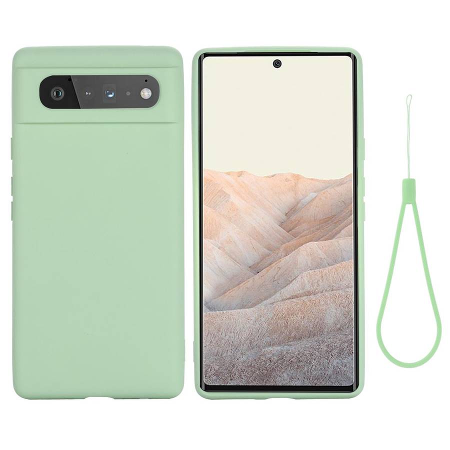 For Google Pixel 6 Pure Color Liquid Silicone Shockproof Full Coverage Case(Green)