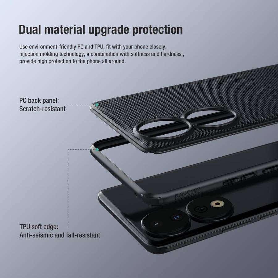 For Honor 90 NILLKIN Frosted Shield Pro PC + TPU Phone Case(Black)