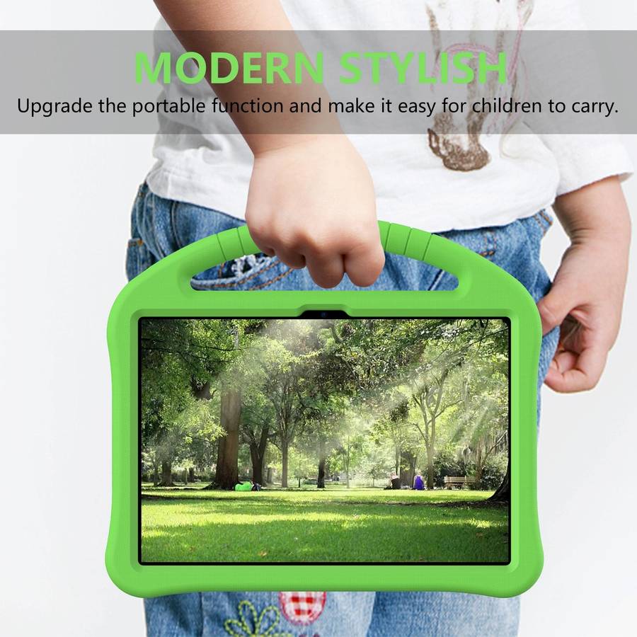 For Blackview Tab 7 WiFi 2022 EVA Shockproof Tablet Case with Holder(Green)