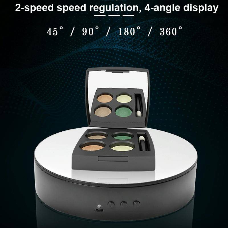 15cm Adjustable Speed Rotating Display Stand Props Turntable(White Mirror)