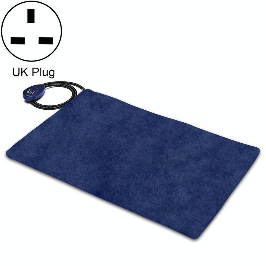 65x40cm Blue 12V Low Voltage Multifunctional Warm Pet Heating Pad Pet Electric Blanket(UK Plug)