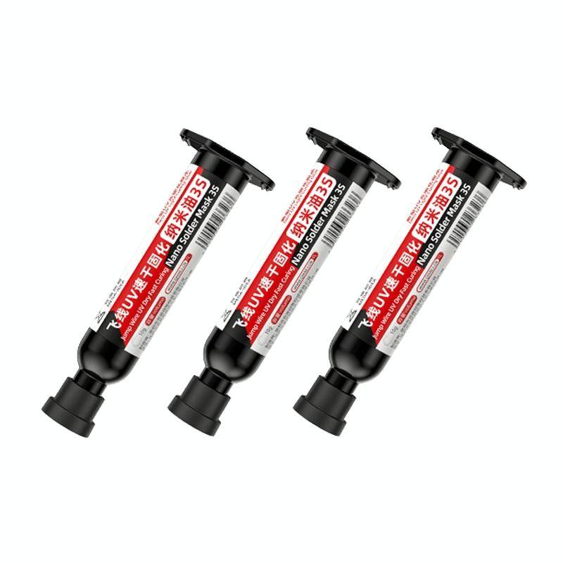 3pcs Qianli MEGA-IDEA Nano Solder Mask 3S Jump Wire UV Dry Fast Curing Glue