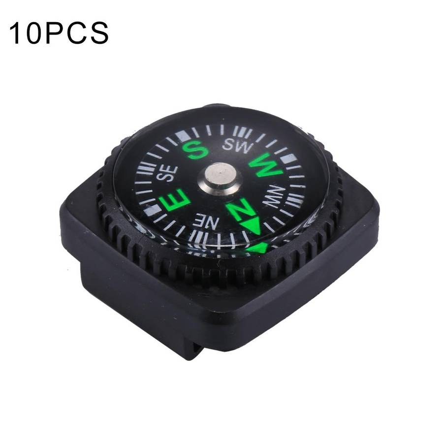 10 PCS 20mm Outdoor Sports Camping Hiking Pointer Guider Plastic Compass Hiker Navigation, Random...