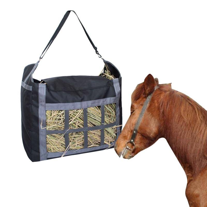Large Capacity Horse Feeding Bag(Black + gray)