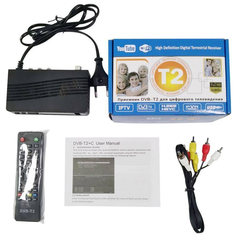 HD-120 DVB-T2 H.265 HD Digital TV Set Top Box, EU Plug