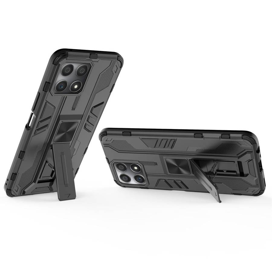 For Honor X30i / Play5T Pro / X8 4G CN Supersonic PC + TPU Holder Phone Case(Black)