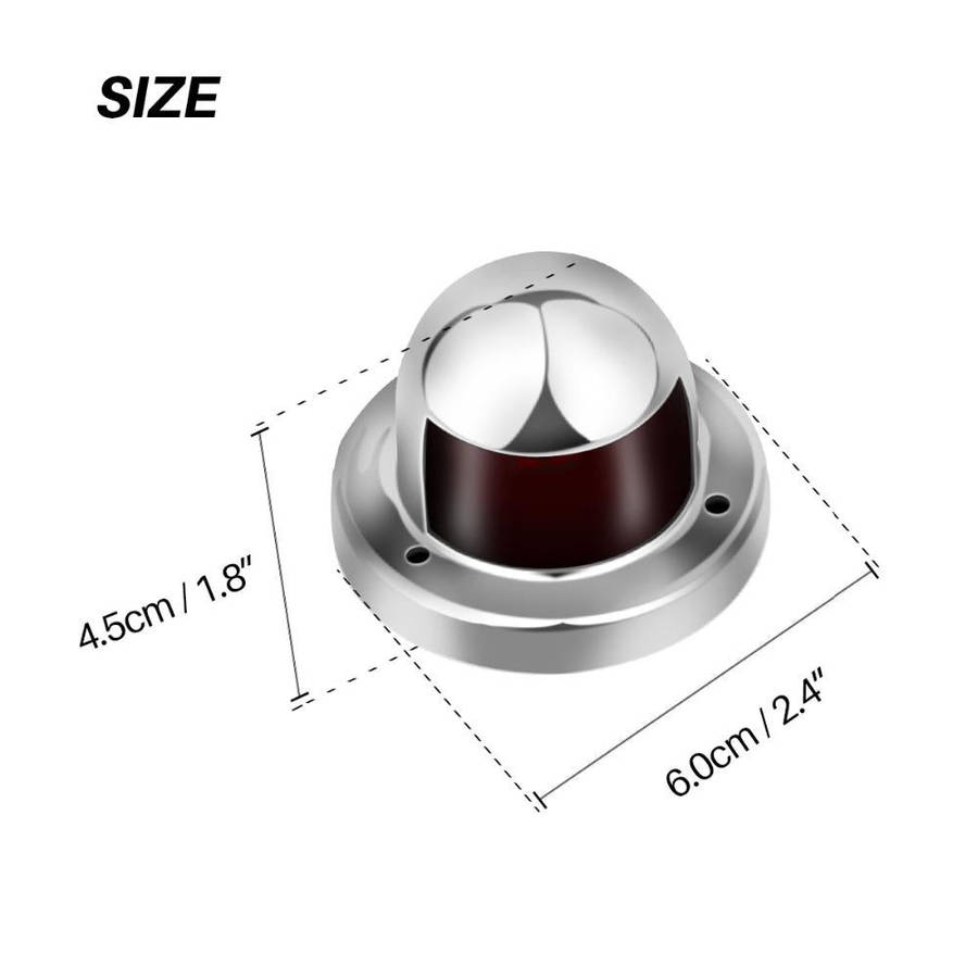 1 Pair Stainless Steel LED Navigation Light Red Green Sailing Signal Light for Marine Boat Yacht ...