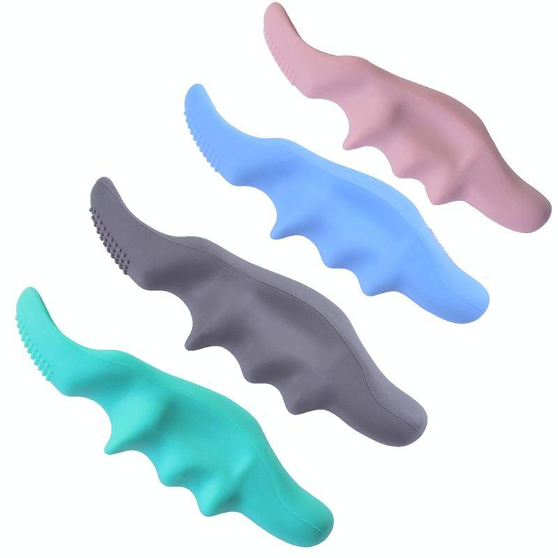Silicone Thumb Bump Massager Muscle Relaxation Massage Fascia Device, Specification: Thumb Blue