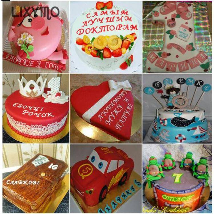 Russian Letters Fondant Molds Embosser Sugar Craft Alphabet Moulds Cake Dessert Decor DIY Bakewar...