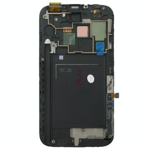 Original LCD Display + Touch Panel with Frame for Galaxy Note II / N7105(Grey)