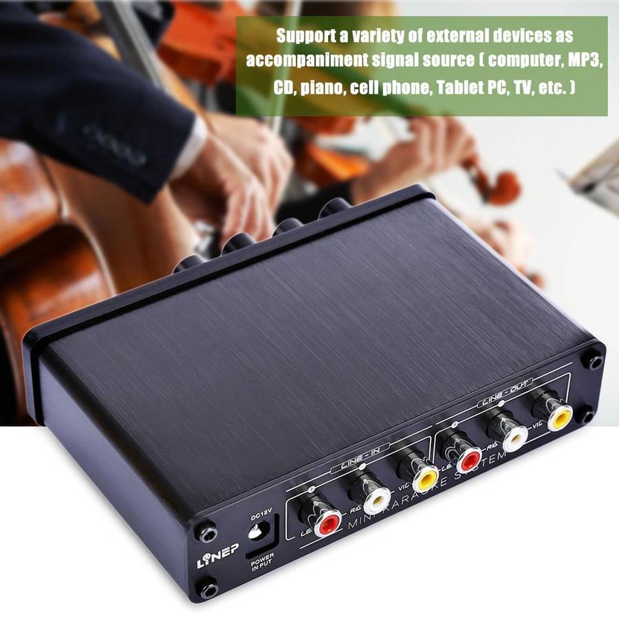 A933 Mini Karaoke Machine System Sound Mixer Amplifier for PC / TV / Mobile Phones, Support RCA i...