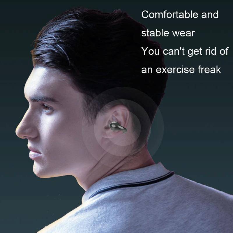 BT12 Wireless Bluetooth Ear Clip Sport Noise Reduction Headphones(Black)