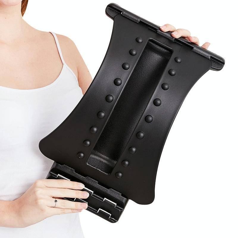 Lumbar Traction Stretching Device Posture Corrector Waist Support Spine Pain Relief Back Massage ...