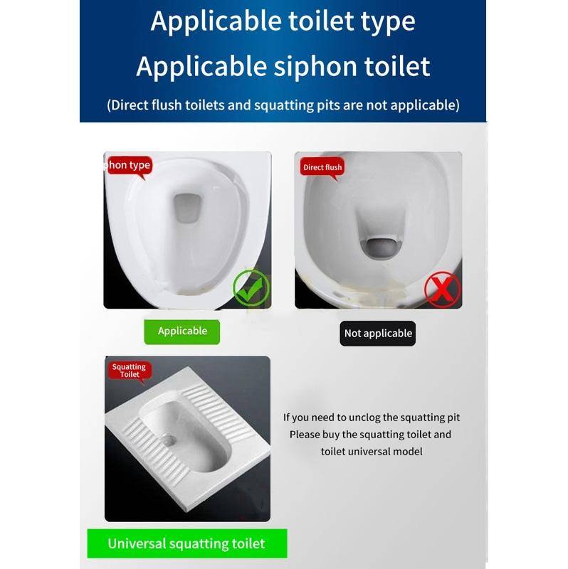 Toilet Pipe Dredger Toilet Sewer Floor Drain Clogged Household High Pressure Pneumatic Tool(White)