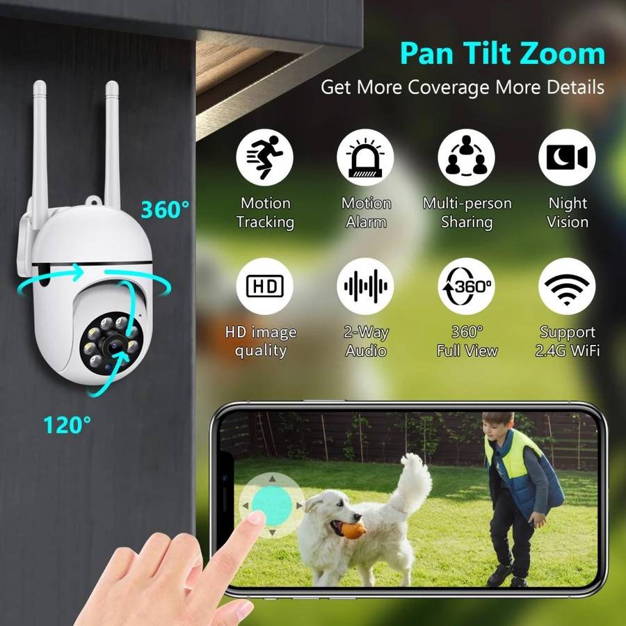 A7 1080P HD Wireless WiFi Smart Surveillance Camera Support Night Vision / Two Way Audio with 32G...