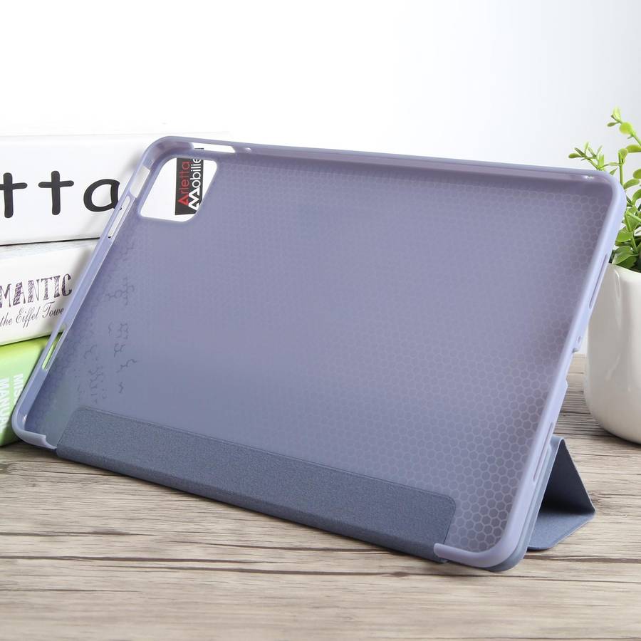 For Xiaomi Pad 6 / Pad 6 Pro Three-fold Holder Flip Tablet Leather Case(Purple)