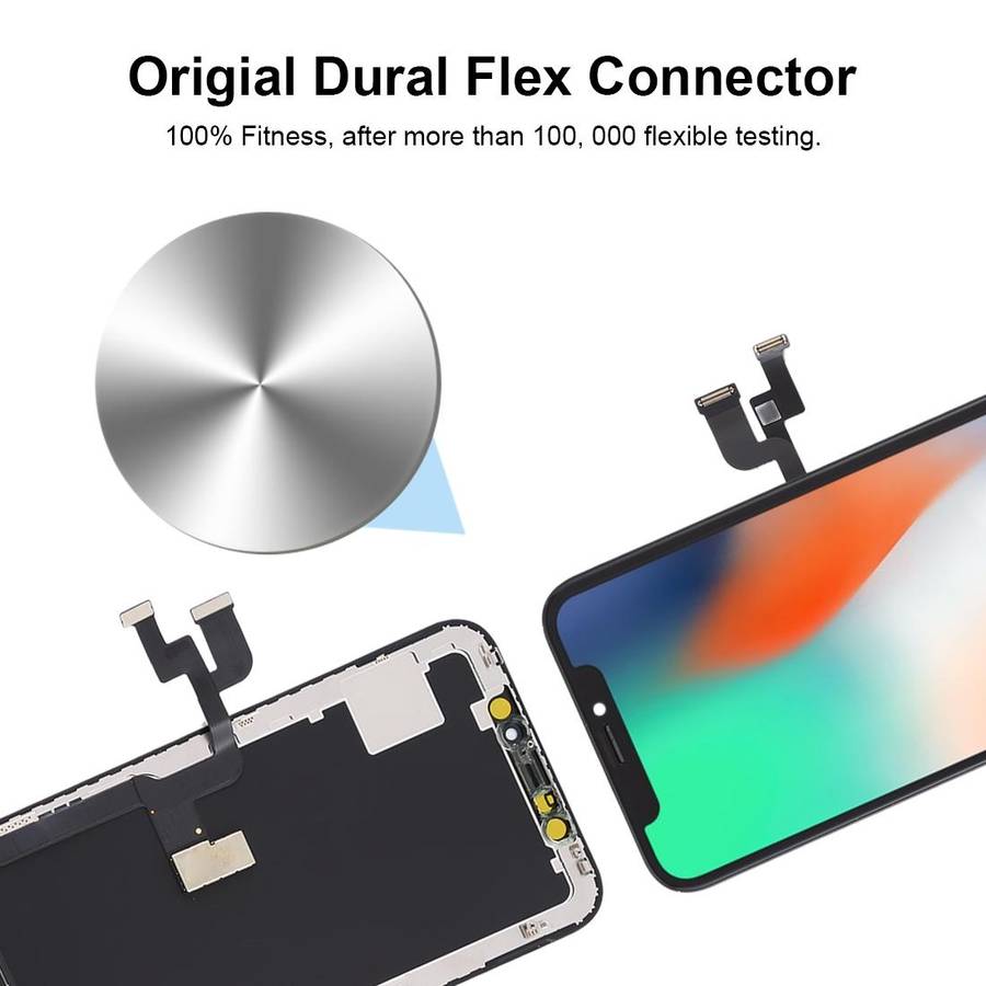 Soft OLED LCD Screen for iPhone X with Digitizer Full Assembly(Black)