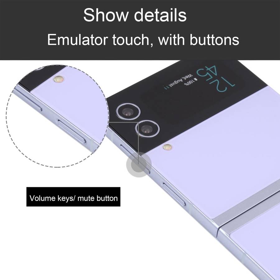 For Samsung Galaxy Z Flip4 Black Screen Non-Working Fake Dummy Display Model (Purple)