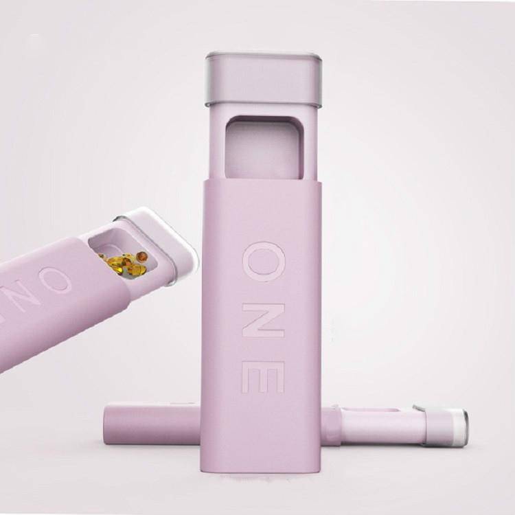 Portable Mini Dispensing Pill Box to Store Pill Sealed Box(Cherry Blossom Powder)