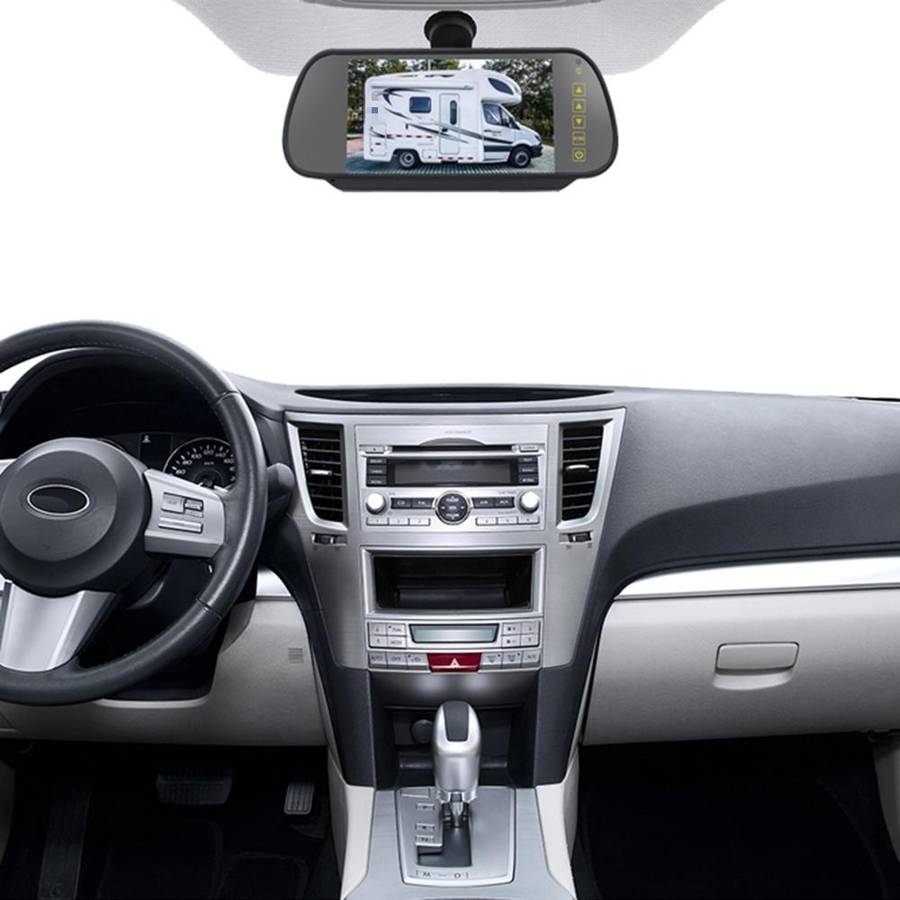 PZ470 Car Waterproof 170 Degree Brake Light View Camera + 7 inch Rearview Monitor for Volkswagen ...
