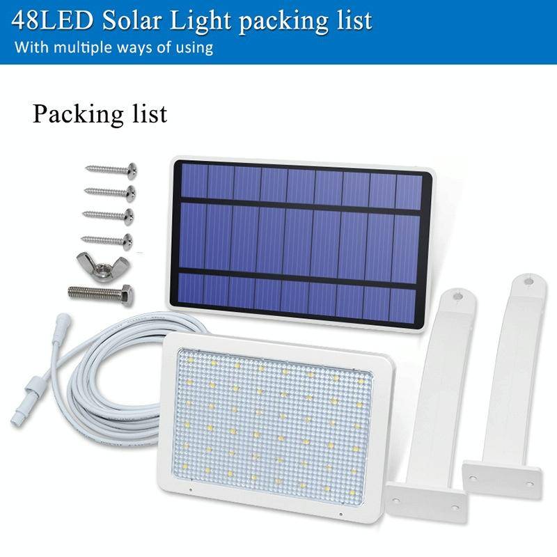 48 LED Detachable Solar Light IP65 Waterproof Outdoor Courtyard LED Street Lamp, Light Color:Warm...