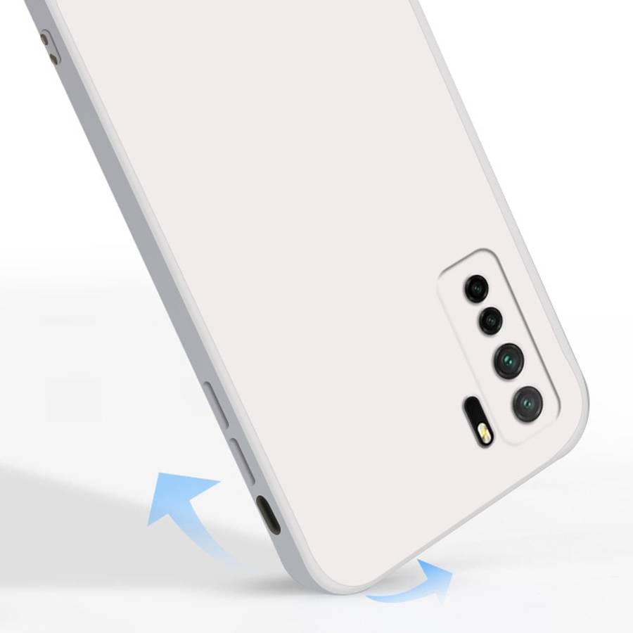 For Huawei nova 7 SE Solid Color Imitation Liquid Silicone Straight Edge Dropproof Full Coverage ...