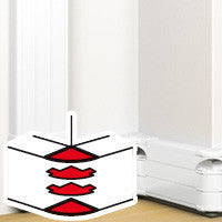 Legrand External Bend for Triple Compartment Snap-On Trunking - White