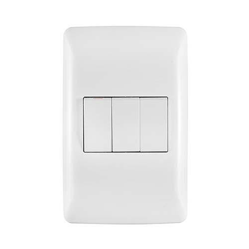 Crabtree Diamond 3 Lever 1 x 1-Way & 2 x 2-Way Light Switch 4 x 2