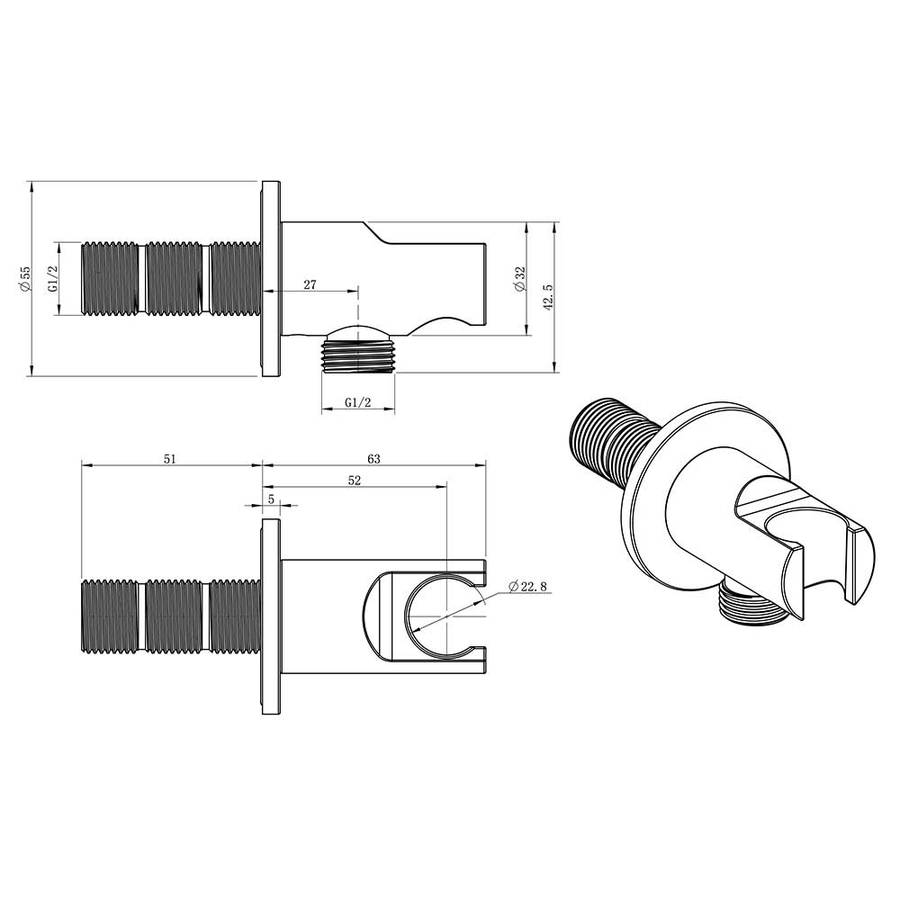 Cobra Seine Shower Outlet Round