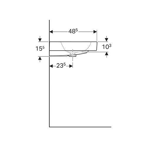 Geberit iCon Wall-Hung Basin 600mm