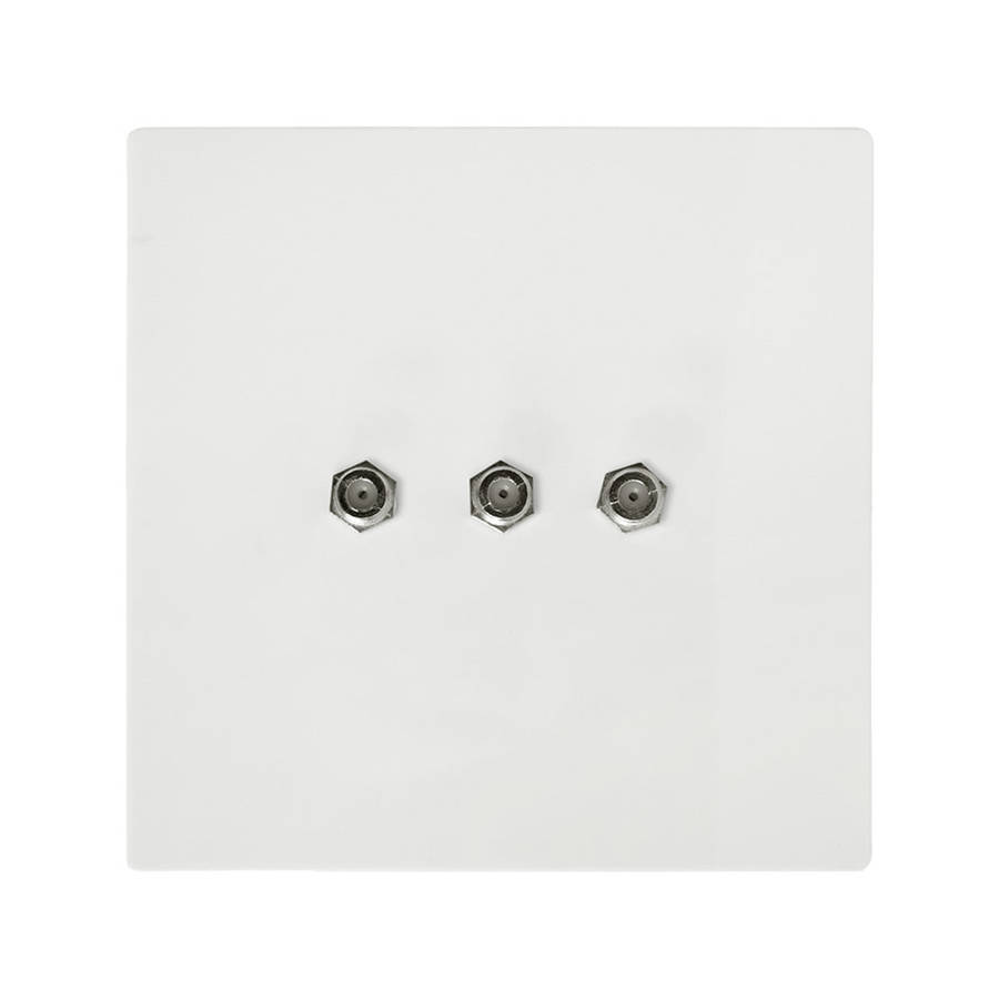 Crabtree Topaz Triple Satellite Socket 4 x 4 - White