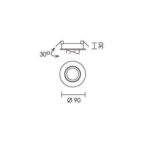Spazio 2267 Tilt Downlight 90mm