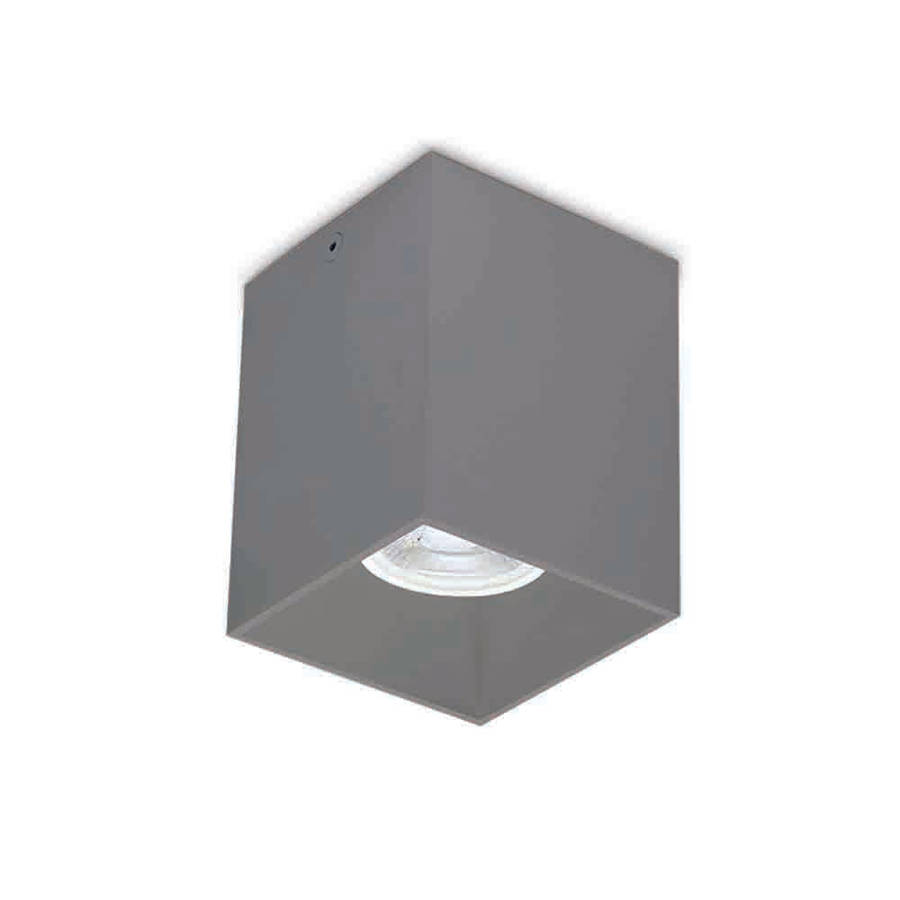 Spazio Solo Surface Downlight 82x82mm - Matt Silver