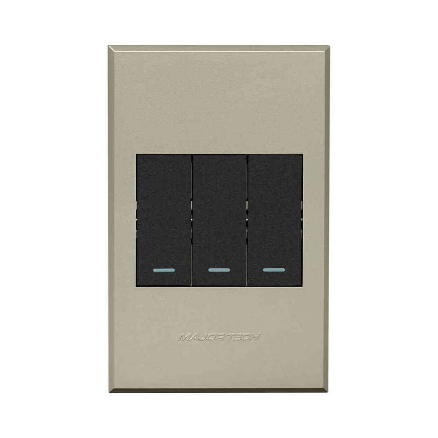 VETi 3 3 Lever Dimmer Switch 4 x 2