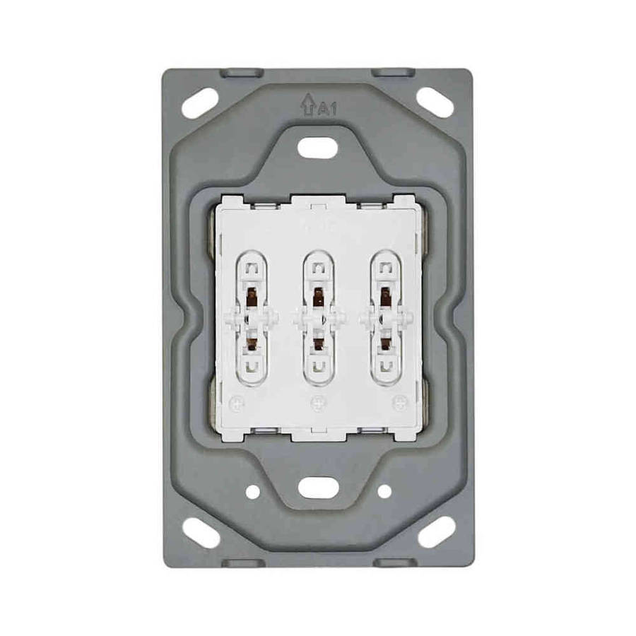 VETi 3 3 Lever 2-Way Light & Dimmer Switch Yoke 4 x 2
