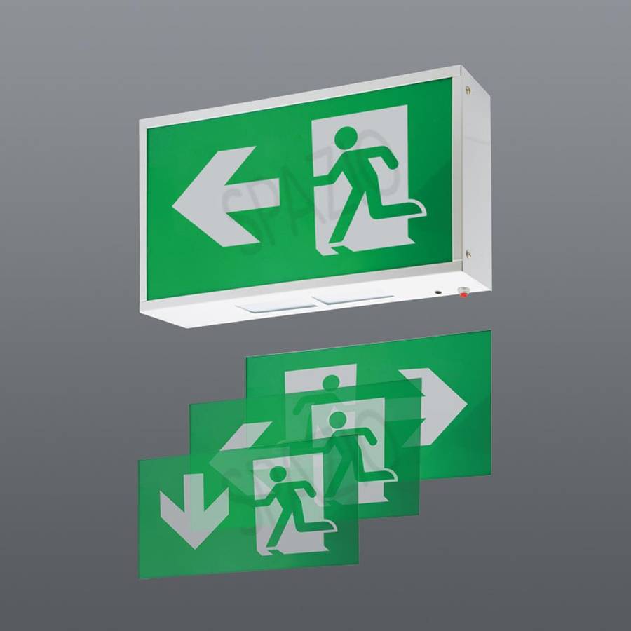 Spazio LED Exit Sign - Wall