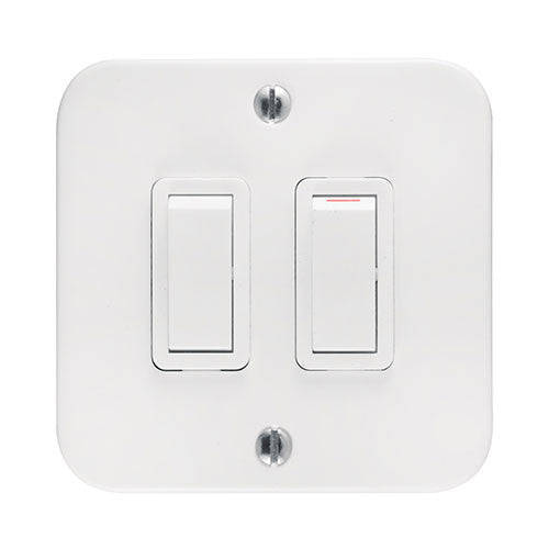 Crabtree Industrial 2 Lever 1-Way & 2-Way Switch in Surface Box 4 x 4