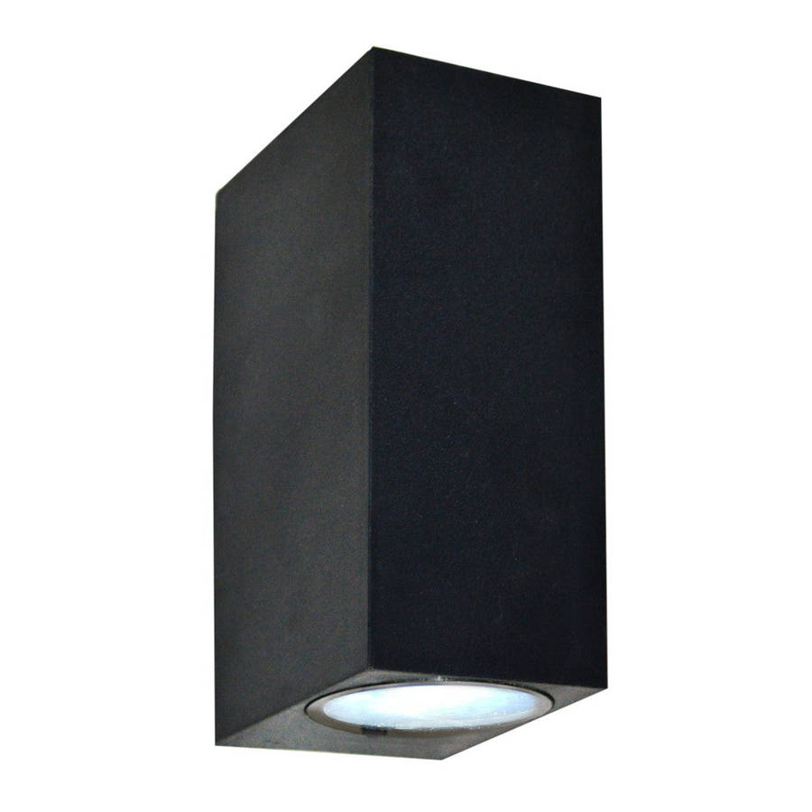 K. Light Coastal Square Up & Down Wall Light - Black