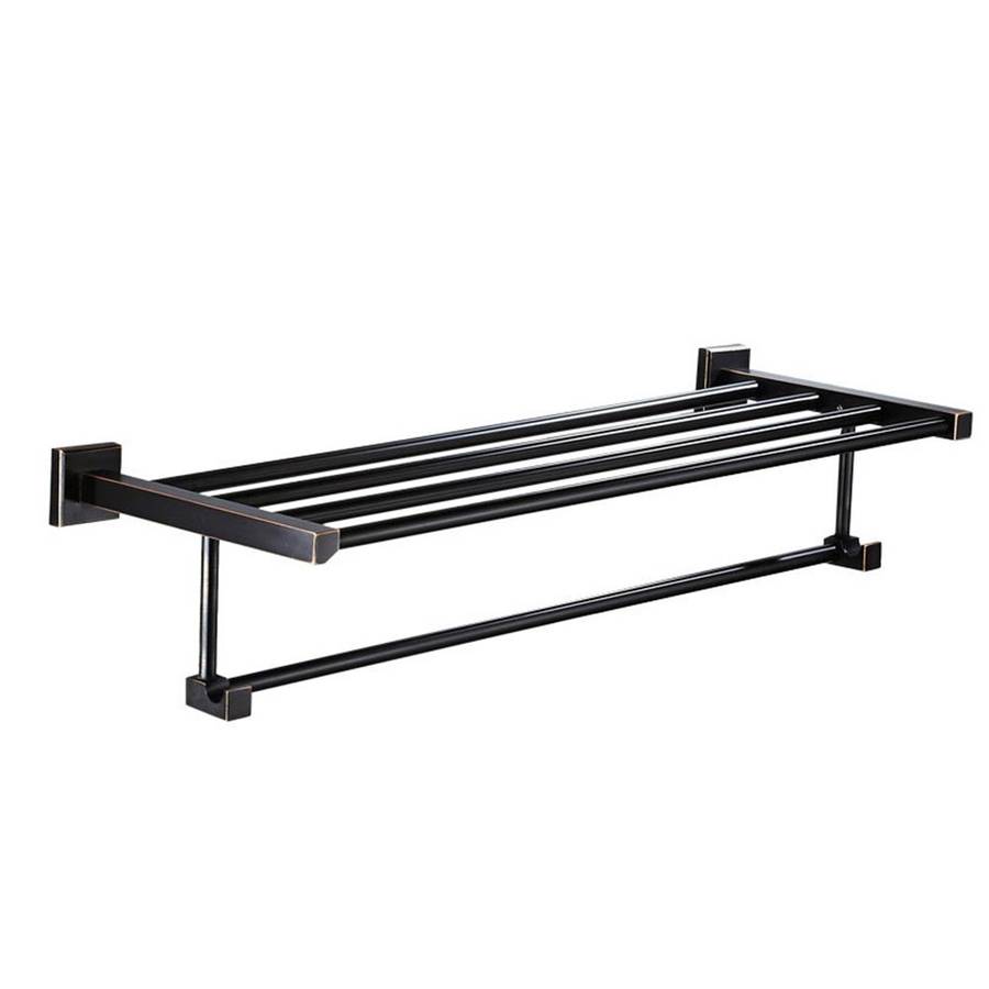 Trendy Taps Sombre SQ Large Towel Rail - Blackened Brass