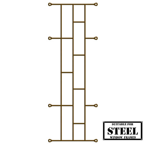 Xpanda Brick Burglar Bars 1270x460mm - Matt Bronze