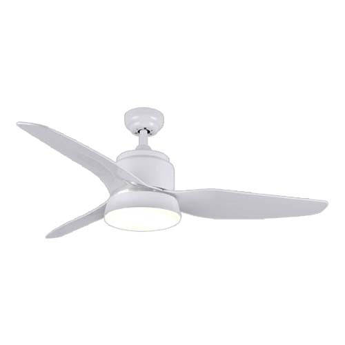 Bright Star 3 Blade Ceiling Fan with Light and Remote 1220mm - White