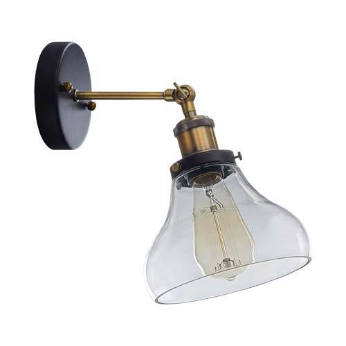 Bright Star Glass Wall Bracket - Antique Brass