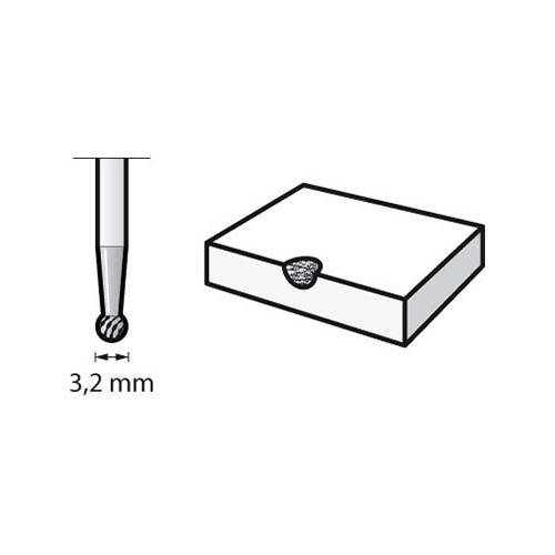 Dremel Tungsten Carbide Cutter Ball Tip 9905 3.2mm