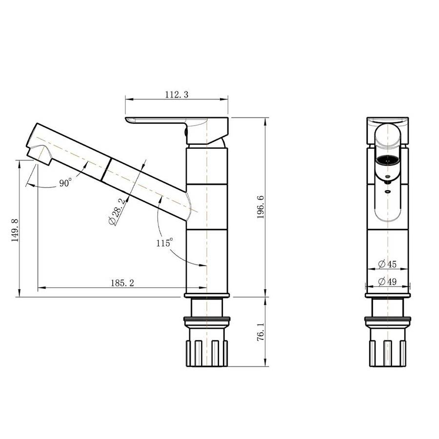 Cobra Seine Pull-Out Sink Mixer
