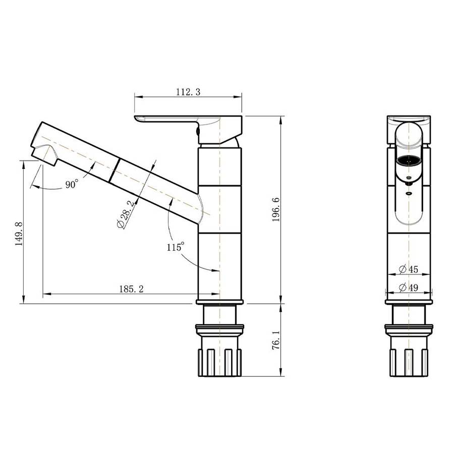 Cobra Seine Pull-Out Sink Mixer