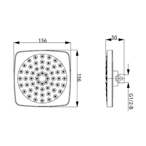 Cobra Den Square Shower Head