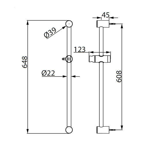 Cobra Pause Round Shower Rail