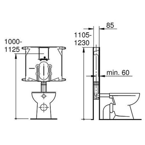 GROHE Flushing Cistern For WC - 80mm